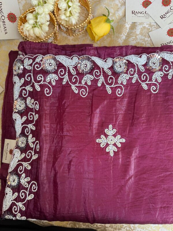 Carrot Pink Saree - Image 2
