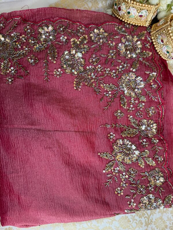 Carrot Pink Saree