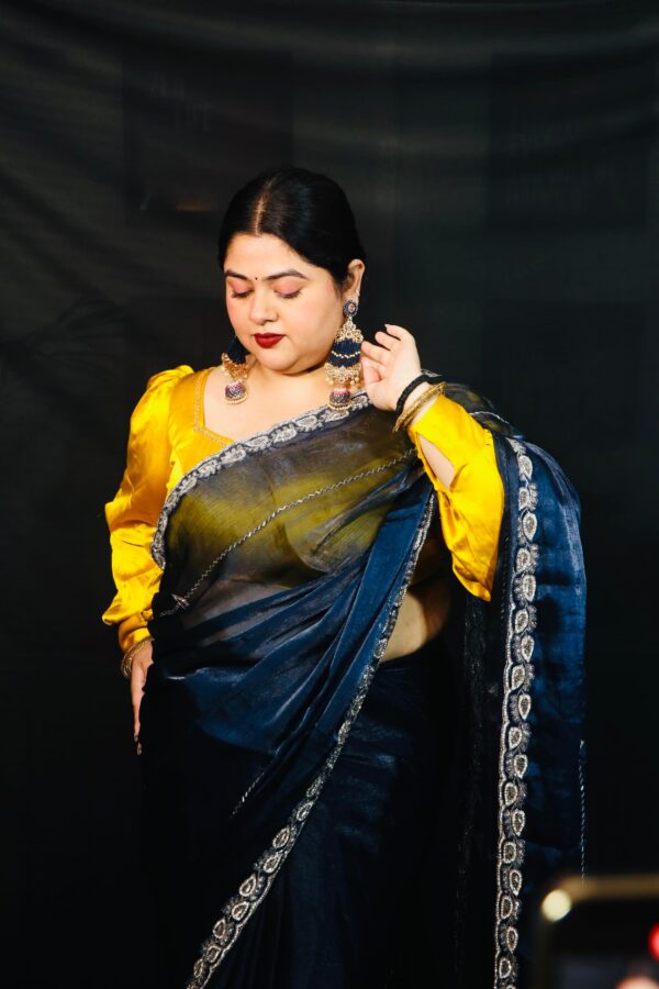 Navy Blue Saree - Image 2