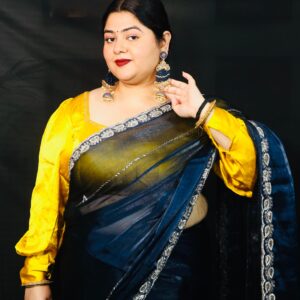Navy Blue Saree