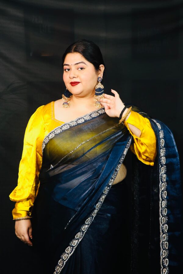 Navy Blue Saree