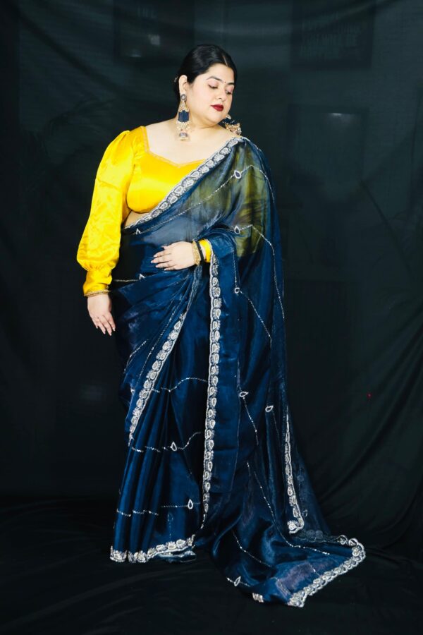 Blue - Saree - Image 4