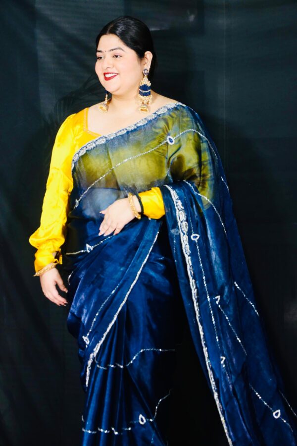 Blue - Saree - Image 2